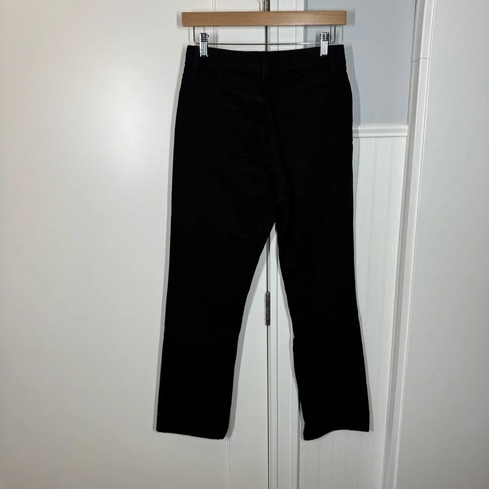 Reformation Cynthia High Rise Straight Jean Seattle Black Size 26 organic cotton